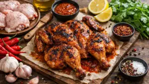 Фото блюда: Пири пири курица с острым соусом по мозамбикски яркий вкус