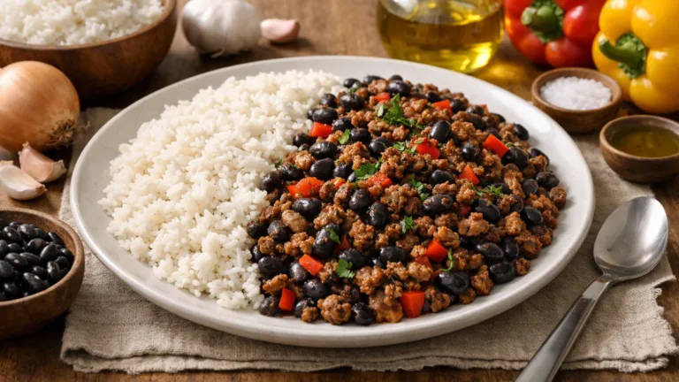 Фото блюда: Морос и кристиано с рисом и черной фасолью по кубинскому рецепту