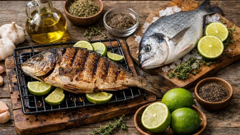 Фото блюда: Рыба на гриле с лаймом и ароматными специями