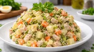 Фото рецепта: Салат Столичный с курицей копченой