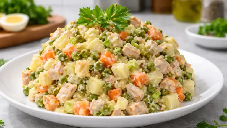 Фото блюда: Салат Столичный с курицей копченой