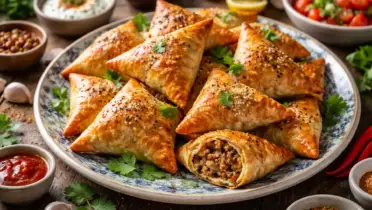 Фото рецепта: Самбуса — пирожки с мясной начинкой по оманскому рецепту