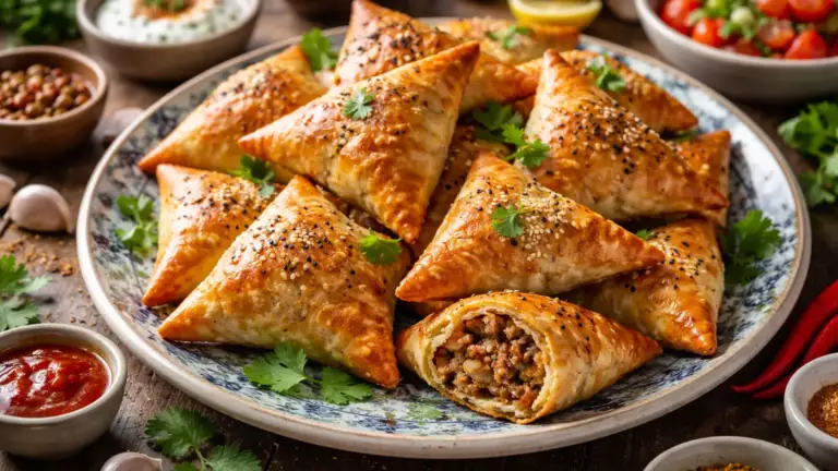 Фото блюда: Самбуса — пирожки с мясной начинкой по оманскому рецепту