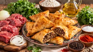 Фото рецепта: Самбуса пирожки с говяжьей начинкой во фритюре