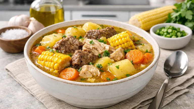 Фото блюда: Санкочо густой суп с мясом и овощами