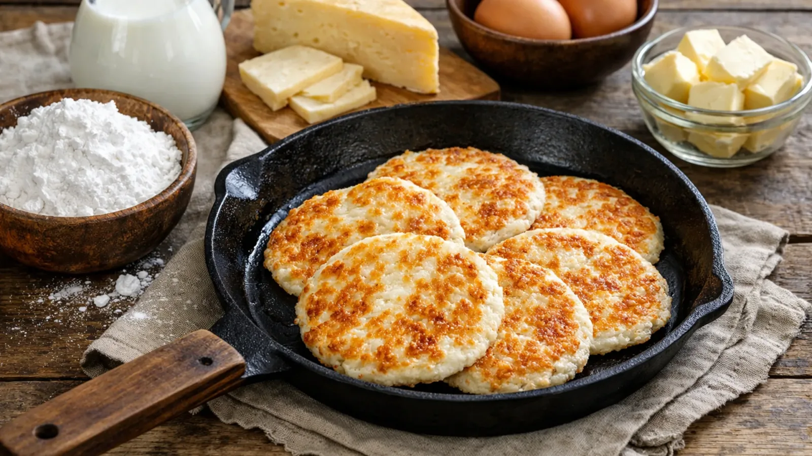 Фото блюда: Мбежу лепешки из крахмала маниоки и сыра по парагвайскому рецепту, рецепт с фото