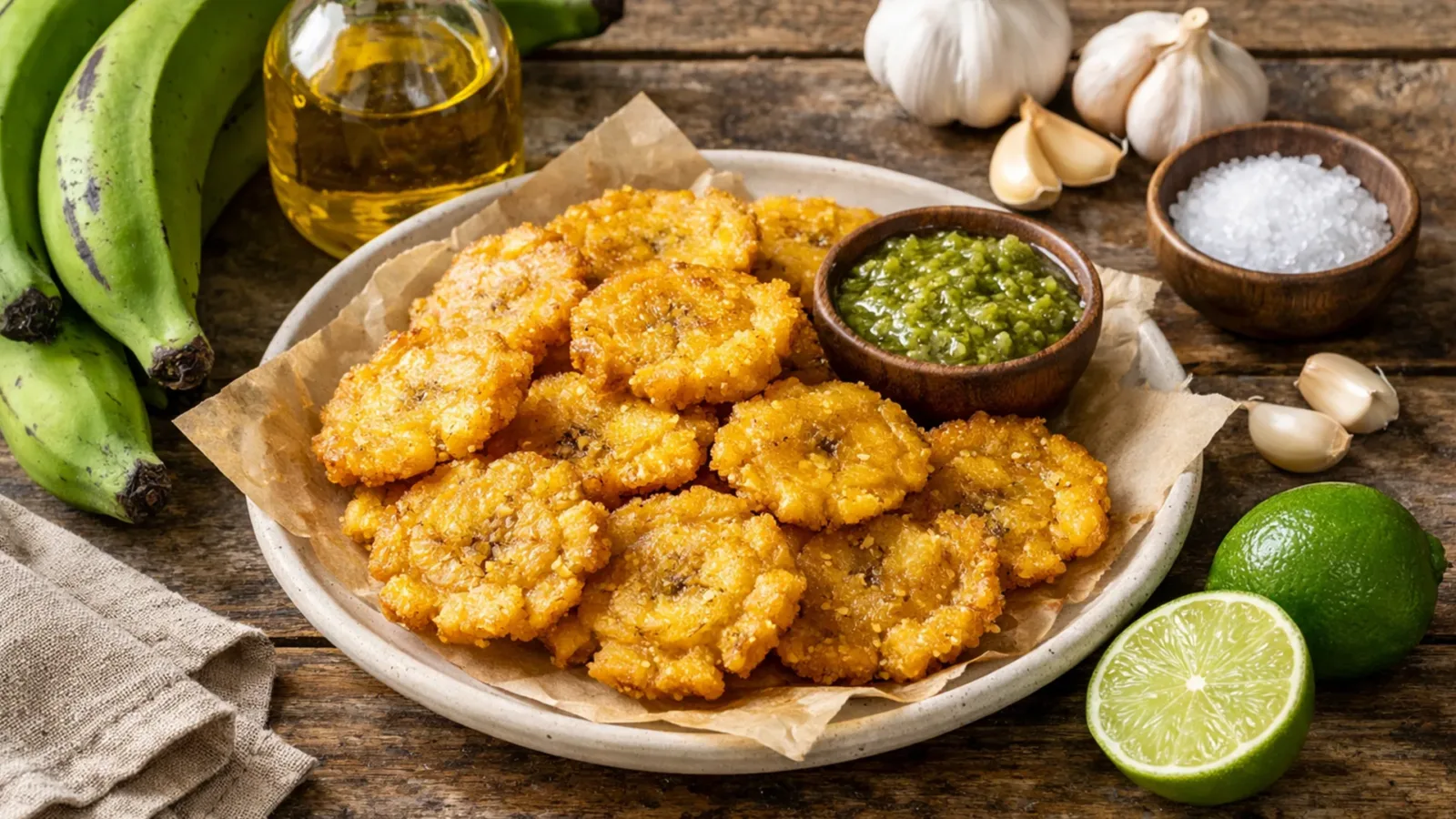 Фото блюда: Патаконес жареные ломтики бананов по колумбийскому рецепту, рецепт с фото