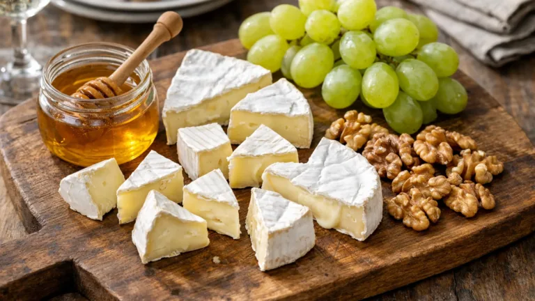 Фото блюда: Сырная тарелка с мягкими сырами медом и орехами для закуски