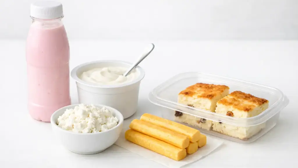 Молочные и творожные перекусы в школу для ребёнка