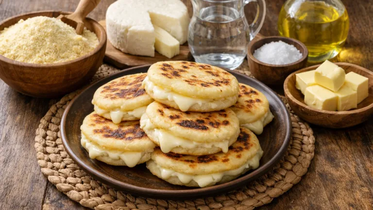 Фото блюда: Арепа кукурузная лепешка с сыром с мягкой начинкой