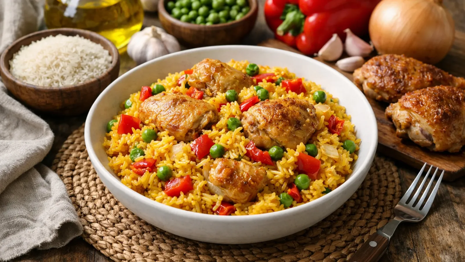 Фото блюда: Арроз кон польо рис с курицей по колумбийскому рецепту, рецепт с фото
