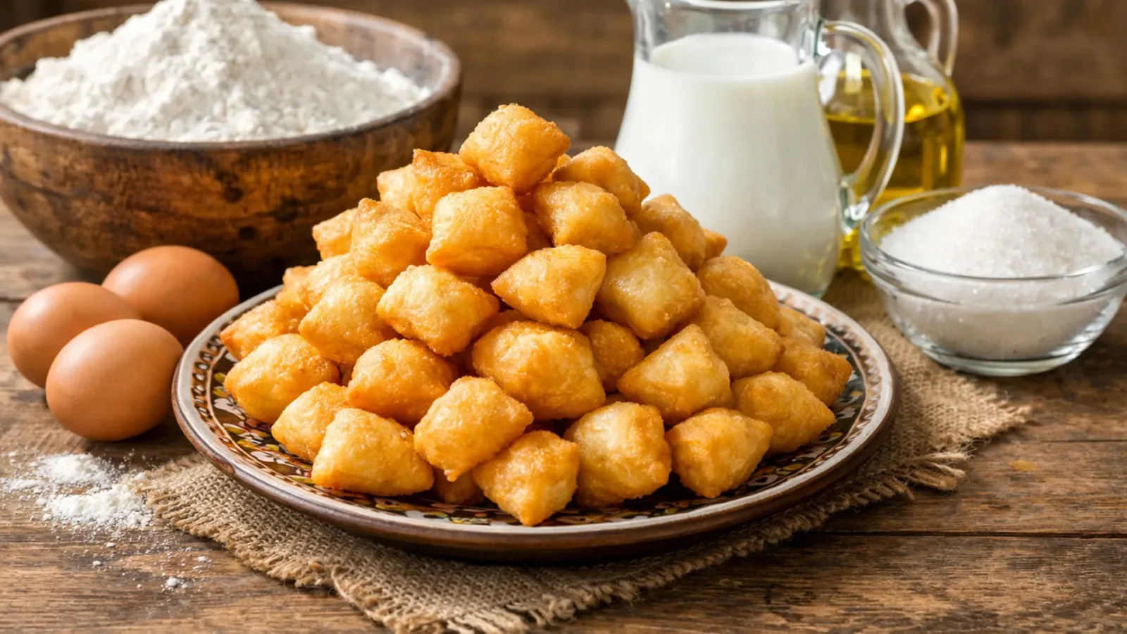 Фото блюда: Боорсок жареные кусочки теста с золотистой корочкой, рецепт с фото