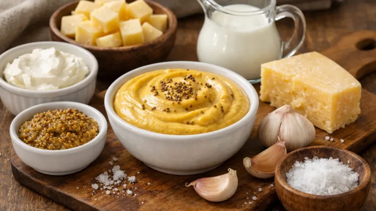 Фото блюда: Сырный дип с сыром и дижонской горчицей с пикантной кремовой текстурой