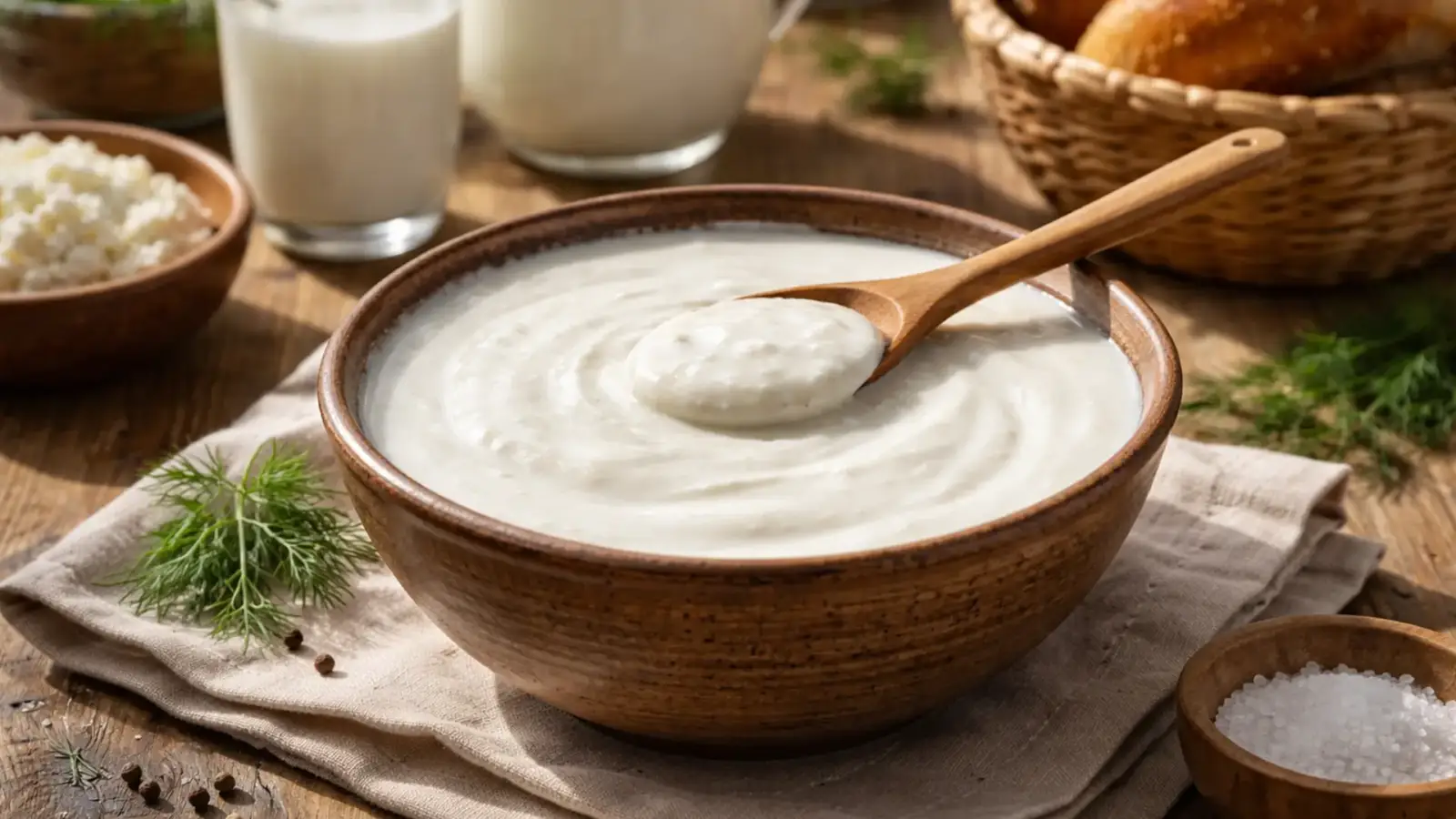 Фото блюда: Тараг кисломолочный напиток густой традиционный монгольский, рецепт с фото