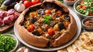 Фото рецепта: Тести кебаб с бараниной и баклажанами по турецкому рецепту