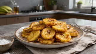 Фото рецепта: Тостонес жареные ломтики бананов