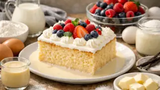 Фото рецепта: Трес лечес молочный десерт по костарикански