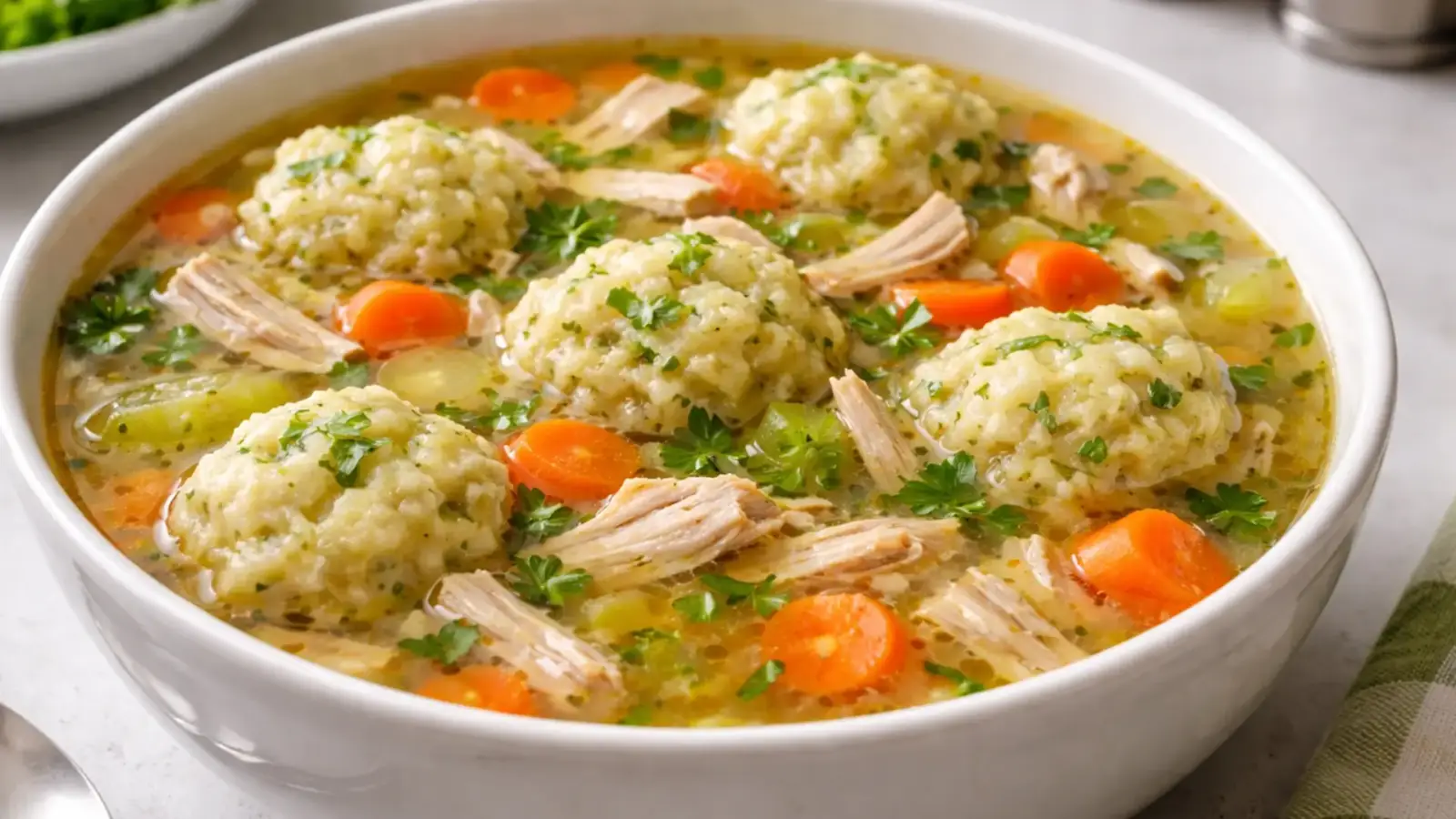 Фото блюда: Вори вори суп с курицей и клецками, рецепт с фото