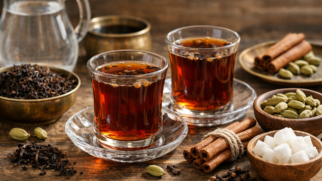 Фото рецепта: Йеменский чай с кардамоном и специями с насыщенным ароматом