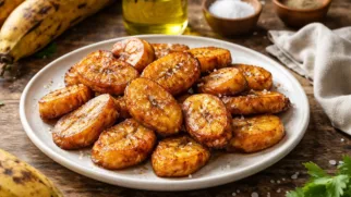 Фото рецепта: Макембе жареные бананы плантайн с хрустящей корочкой