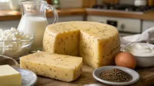 Фото блюда: Домашний латвийский сыр с тмином и сливочным вкусом по традиционному рецепту