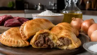 Фото рецепта: Эмпанадас с сыром и мясом румяные по эквадорски