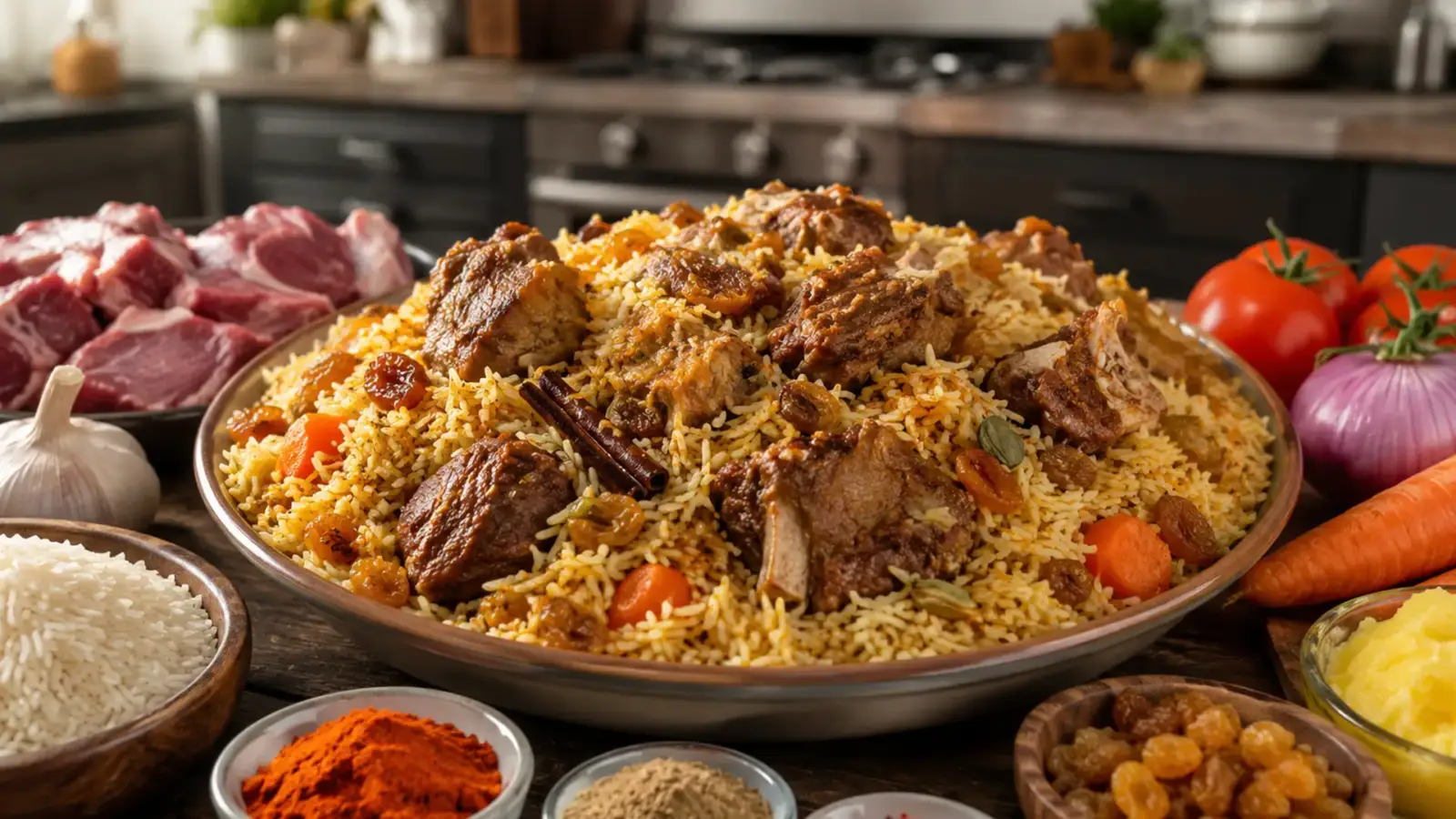 Фото блюда: Кабса рис с мясом и пряностями по саудовски, рецепт с фото