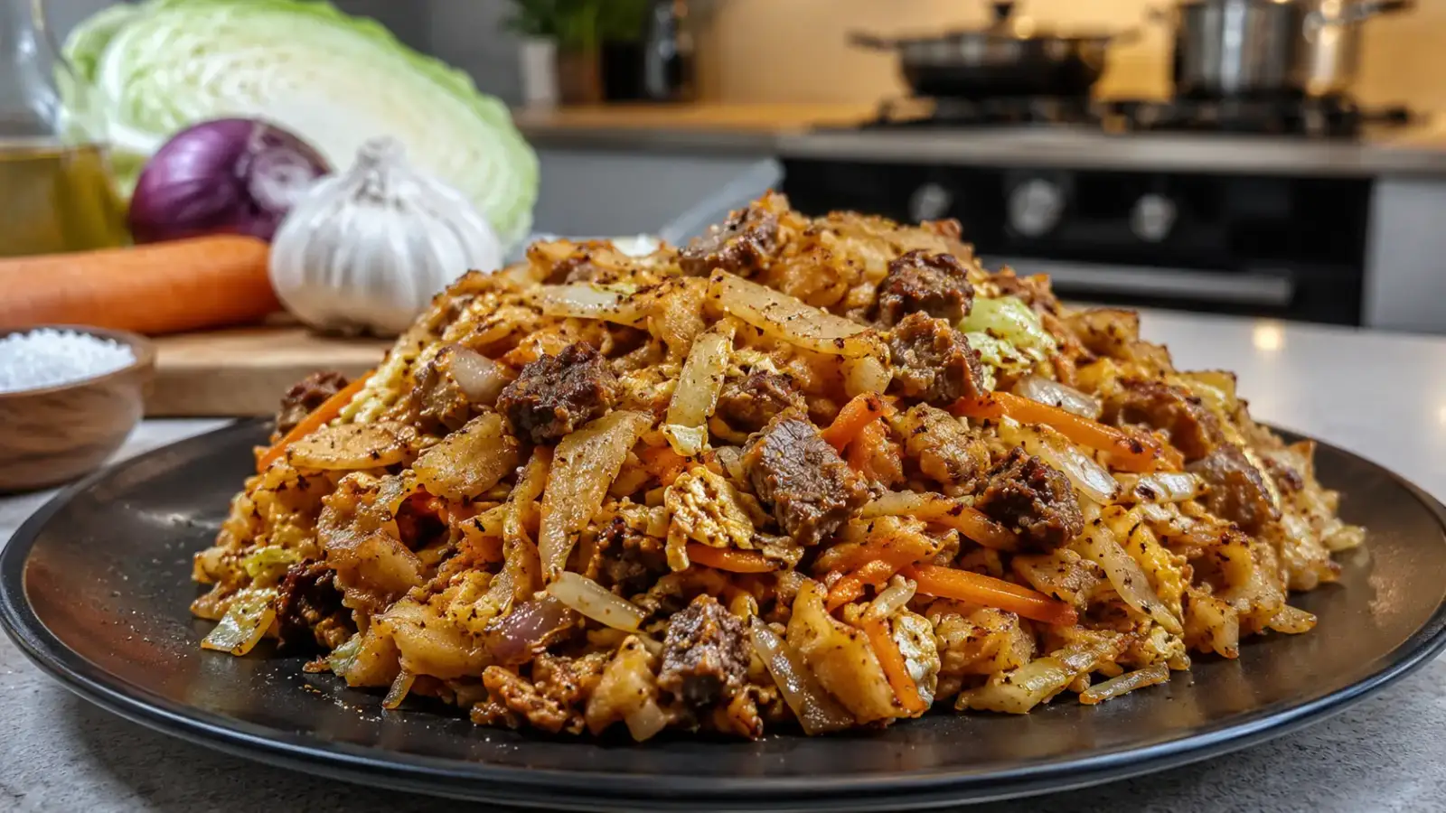 Фото блюда: Котту роти рубленая лепешка с овощами и мясом ароматная шриланкийская, рецепт с фото