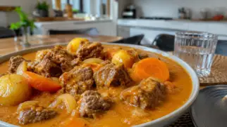 Фото рецепта: Маафе рагу с арахисовым соусом и говядиной по сенегальски густое и насыщенное
