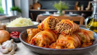 Фото рецепта: Сарма голубцы с мясом и рисом по сербски сочные и домашние