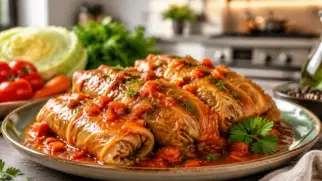 Фото рецепта: Традиционные румынские сармале — голубцы с мясом и рисом