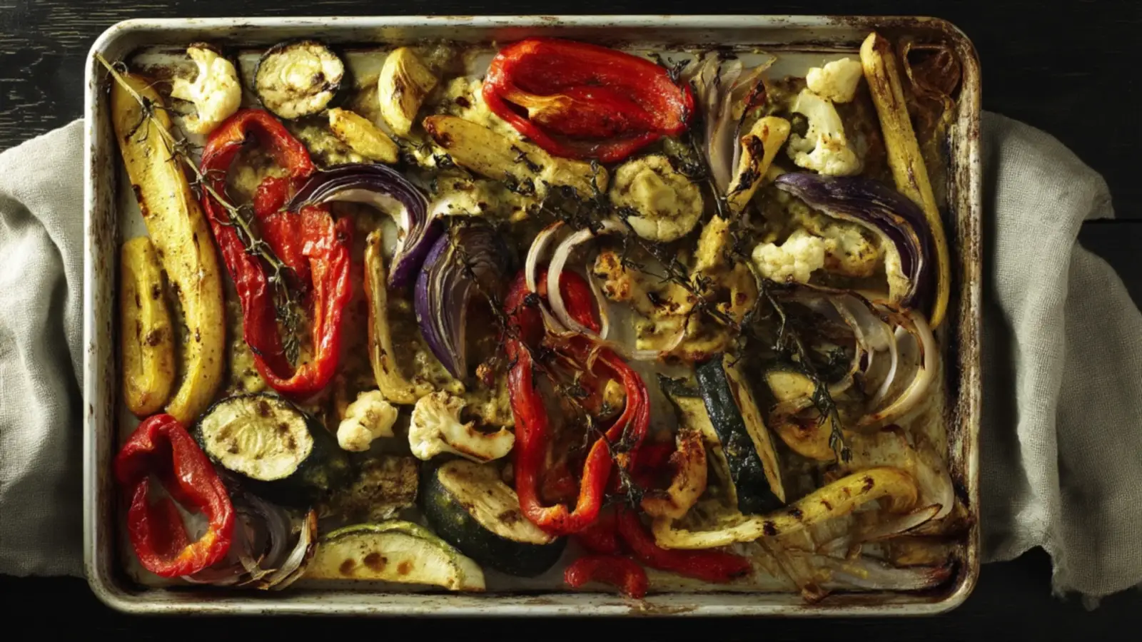 Фото блюда: Запеченные овощи с горчицей — Вкусный гарнир, рецепт с фото