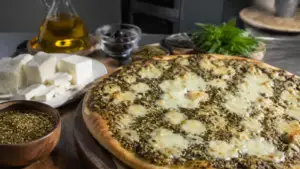 Фото блюда: Манакеш лепешка с заатаром и сыром Сирийская кухня