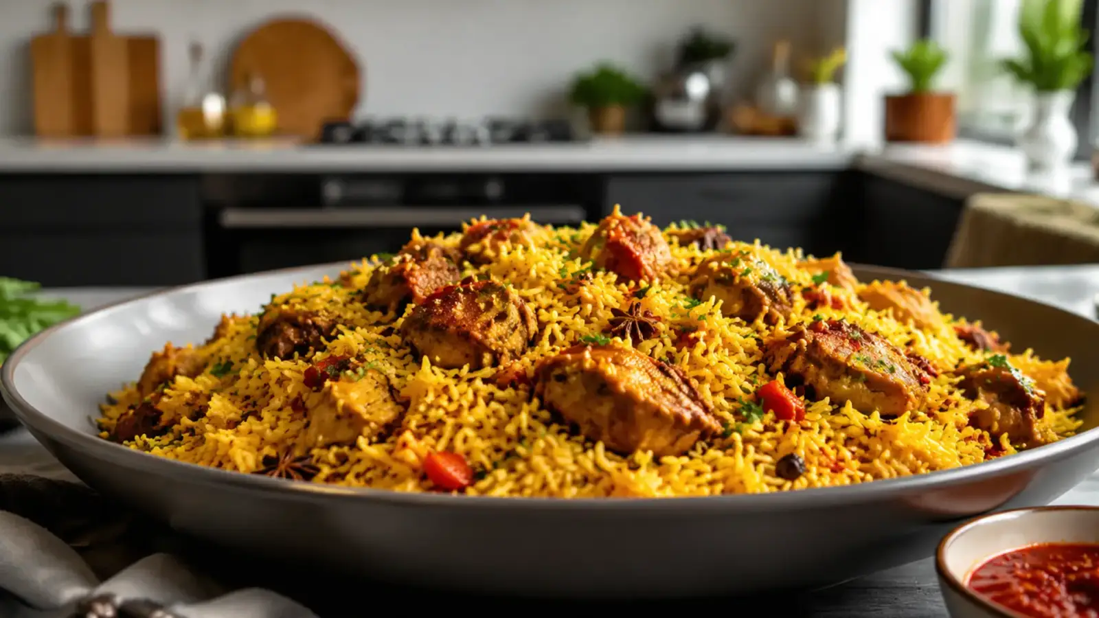 Фото блюда: Пилау рис с мясом и специями по танзанийски ароматный пряный плов, рецепт с фото