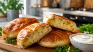 Фото рецепта: Пироги с картофелем и сыром словацкая кухня домашние