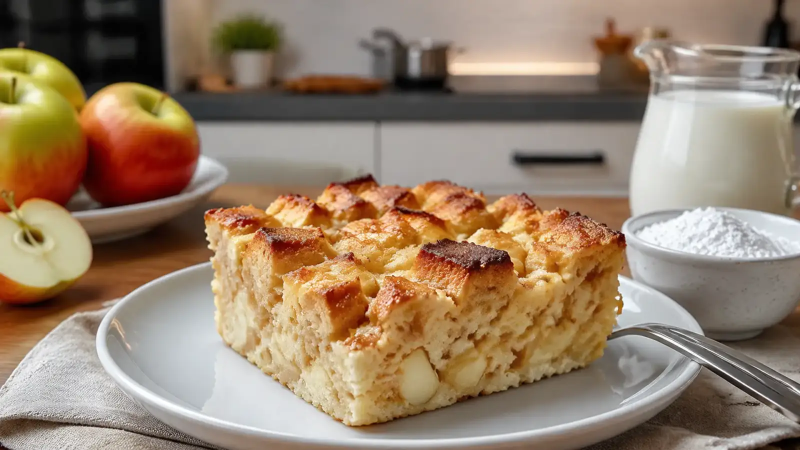 Фото блюда: Жемловка сладкая запеканка с яблоками словацкая кухня домашняя, рецепт с фото