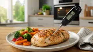 Обложка статьи: Безопасная температура готовой еды: как проверить мясо, птицу, рыбу и блюда