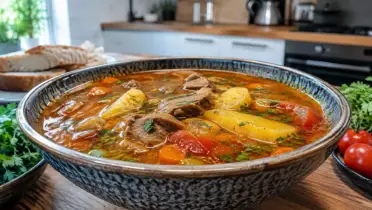 Фото рецепта: Чорба суп с мясом и овощами по туркменски насыщенный