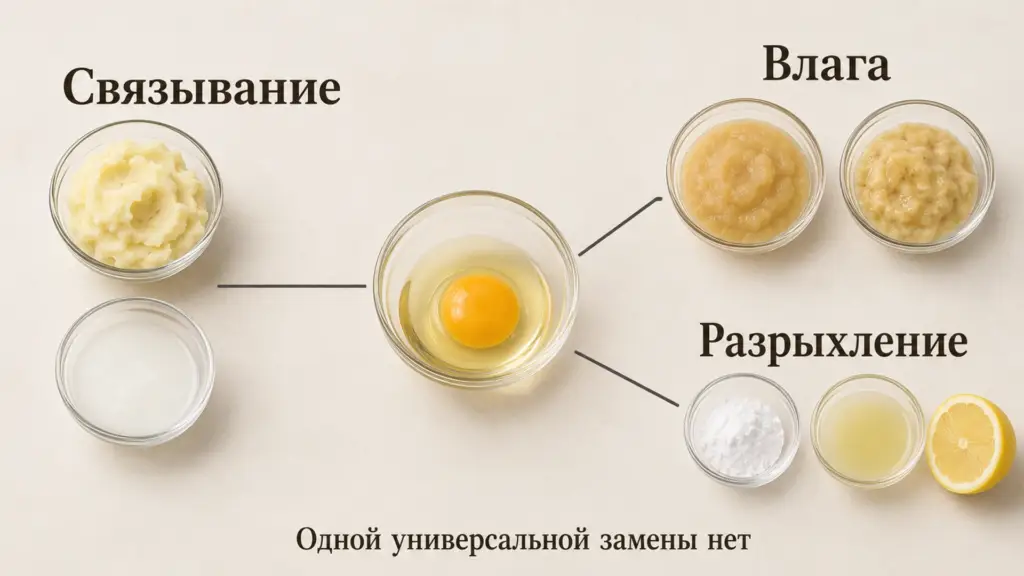 Функции яйца в выпечке и варианты замены