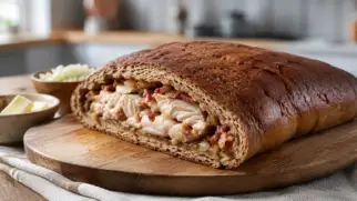 Фото рецепта: Калакукко пирог с рыбой и беконом по фински
