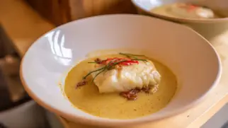 Фото рецепта: Карри из трески с кокосом и томатами