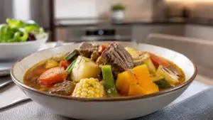 Фото блюда: Касуэла суп с мясом и овощами насыщенный чилийский вариант с говядиной