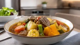 Фото рецепта: Касуэла суп с мясом и овощами насыщенный чилийский вариант с говядиной