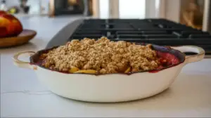 Фото блюда: Крамбл яблочный с конопляной мукой и овсяной крошкой