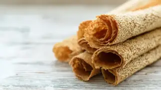 Фото рецепта: Тонкие кунжутные крекеры из кунжутной муки