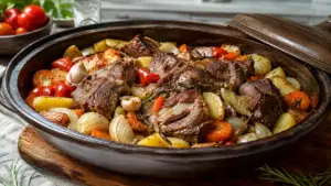 Фото блюда: Пека из мяса и овощей под крышкой по хорватски