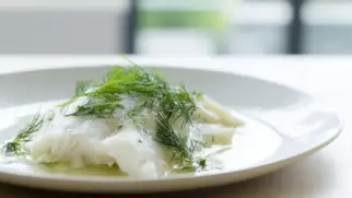 Фото рецепта: Путассу на пару с укропом и лимоном