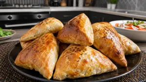 Фото блюда: Самса с мясом и луком в тандыре с сочной начинкой