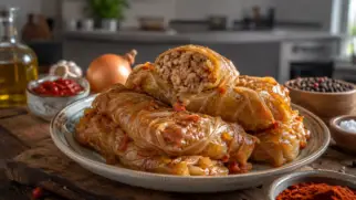 Фото рецепта: Сарма голубцы с мясом и рисом по хорватски