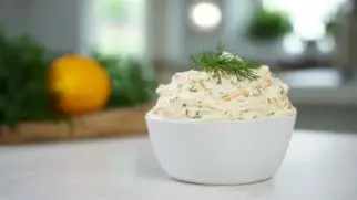 Фото рецепта: Спред из сёмги со сливочным сыром и укропом